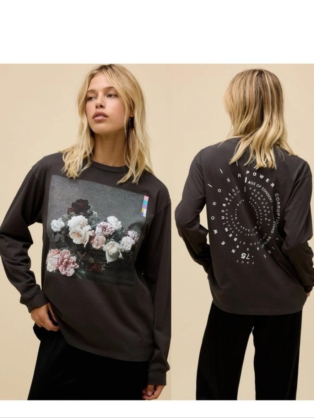 Daydreamer New Order 'Power Corruption Lies' Merch Long Sleeve Graphic Tee